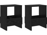 Vidaxl Portariviste 2 Pezzi Look Rovere Nero 35 X 30 X 45 Cm