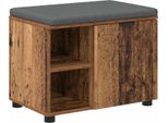 Syfax™ Panca Per Ingresso Con Cuscino Legno Vecchio 60 X 38 X 46 Cm