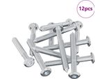 Vidaxl Vite 12 Pezzi Argento M6 X 50 Mm Acciaio