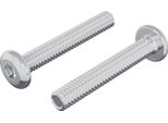 Vidaxl Vite Con Cricchetto Uni 2 Pezzi Argento M6 X 35 Mm Acciaio