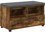 Syfax™ Panca Per Ingresso Con Cuscino Rovere Fumé 80 X 38 X 46 Cm