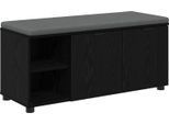 Syfax™ Panca Per Ingresso Con Cuscino Rovere Nero 100 X 38 X 46 Cm