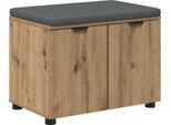 Syfax™ Panca Per Ingresso Con Porta Rovere Artigianale 60 X 38 X 46 Cm
