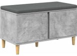 Syfax™ Panca Per Ingresso Con Cuscino Grigio Cemento 60 X 38 X 46 Cm