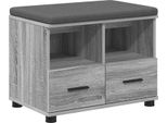 Syfax™ Panca Per Ingresso Con Cuscino Grigio Sonoma 60 X 38 X 46 Cm