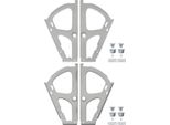 Vidaxl Cerniera A Ribalta 2 Pezzi Argento 235 X 155 X 30 Mm Ferro