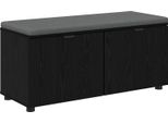 Syfax™ Panca Per Ingresso Con Cuscino Rovere Nero 100 X 38 X 46 Cm