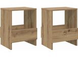 Syfax™ Scaffale Per Riviste 2 Pcs Rovere Artigianale 35 X 30 X 45 Cm