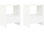 Syfax™ Scaffale Per Riviste 2 Pcs Bianco 35 X 30 X 45 Cm