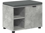 Syfax™ Panca Per Ingresso Con Cuscino Grigio Cemento 60 X 38 X 46 Cm