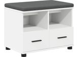 Syfax™ Panca Per Ingresso Con Cuscino Bianco 60 X 38 X 46 Cm