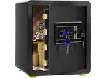 Cassaforte Costway 45L Con Tastiera Digitale, Incl. 2 Chiavi Master E 2 Chiavi Di Emergenza, Con Ripiano Estraibile E Sistema Di Allarme Sensibile
