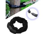 Jiubiaz Lucchetto Per Bicicletta 120Cm Lucchetto A Catena Lucchetto A Combinazione Nero