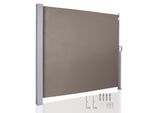 Fiqops Tenda Da Sole Laterale Schermo Privacy 180*300Cm Tenda Da Sole Parete Laterale Protezione Solare Tenda Da Sole Parete Campeggio Marrone