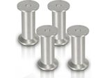 Yakimz 4X Piedi Per Mobili Piedi Per Mobili Piedi In Alluminio Diametro 40 Mm Altezza 180 Mm Nero Altezza Regolabile