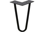 Swanew 4X Hairpin Legs Mobili Gambe Tavolo Runner Nero Hairpin Legs 2 Staffe, Per Tavolo Da Pranzo 15Cm