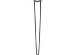 Jiubiaz 4X Hairpin Legs Mobili Gambe Da Tavolo Runner Nero Hairpin Legs 2 Ganci, Per Tavolo Da Pranzo 72Cm