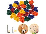 Jiubiaz 40X Prese Per Arrampicata Pietre Boulder Bambini Pietre Per Arrampicata Outdoor Indoor Incl. Viti