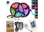 Swanew 10M Led Strip Set, Striscia Led Rgb 5050 Smd, Striscia Led 30 Led, Led Non Impermeabile (IP20), Con 24 Pulsanti Di Controllo Remoto