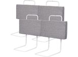 Jiubiaz Bambini Guardapetto Letto 200Cm, Protezione Anticaduta Letto Per Bambini Per Letto 5 Fori Protezione Laterale Regolabile 4 Pezzi Grigio