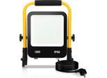 Yakimz Proiettore Treppiede Led Proiettore 150W Bianco Freddo Giallo Faretto Da Costruzione Treppiede Proiettore Da Costruzione Lampada Da Esterno Interno Giardino Garage