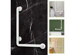 Jopassy Maniglione Per Doccia Maniglione Antiscivolo In Acciaio Inox A Forma Di L Fluorescente, Maniglia Per Doccia A Muro Per Anziani, Per Bagno Camera Da Letto Bianco (60*40Cm)