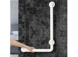 Fiqops Maniglione Antiscivolo Per Bagno Bagno Senior Maniglione A Parete In Acciaio Inox Bianco E Nylon Maniglie Di Sicurezza Maniglie Di Supporto Maniglione 60*40Cm