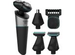 Rasoio Multigrooming 5 In 1 Con Batteria Agli Ioni Di Litio, Lame In Acciaio Inossidabile E Impermeabile.