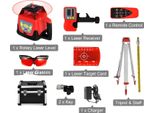Laser A Rotazione, Scansione A 360 Gradi, Autolivellante, Kit Di Raggi Rossi, Set 2
