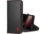 Torro Custodia In Pelle Per Galaxy S24+ (Con Funzione Stand) - Nero Con Dettagli Rossi