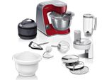 Robot Da Cucina Bosch Serie 4 MUM5X734, Bilancia Integrata, Ciotola In Acciaio Inox Da 3,9 Litri, Accessorio Per Impastare 1,25 Ciotola In Plastica, Impastatrice Planetaria,