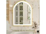 Specchio Da Bagno A Led Con Protezione Antiappannamento, Specchio Da Parete Ad Arco, 3 Modalità Di Colore, Impermeabile, Touch Control, 90X60 Cm (36X24 Pollici)