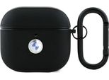 Bmw Bma4Sslbk Airpods 4 Cover Czarny/Nero Geniune Pelle Logo Argento