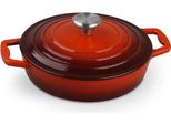 Casseruola Carl Schmidt Sohn-Xanten Con Coperchio, Ghisa, 22X5,8 Cm, Rosso-Bianco