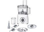 Robot Da Cucina Compatto Bosch Multitalent 3 MCM3100W, 20 Funzioni, Recipiente Da 2,3 Litri, Lama Universale, Disco Per Tritare/Grattugiare/Reversibile, Disco Per Battere