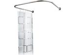 Binario Per Tenda Da Doccia, Regolabile A Forma Di U, Design Resistente E Flessibile, Argento