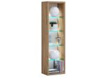Scaffale Da Parete Rasato Rovere Al Miele A. 77 X L. 21 X P. 14 Cm
