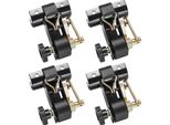 Succebuy Cinghie Di Tensionamento Per Telaio Scala, 47,5-50,8 Mm, Supporto Tubo Rotondo Nero, 38 Mm X 2,25 M, Cinghie A Cricchetto Con Ganci A J, Portata 226,8 Kg, Con Chiusura A Fibbia (Confezione Da 4)