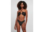DáMské Plavky Bikiny Urban Classics Ladies Recycled Hot V Bikini Nero - L