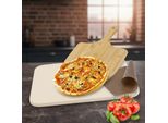 Pietra Per Pizza Set 4 Pezzi Pietra Da Forno Pala Da Forno Ricettario 30X38Cm Cordierite