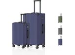 Voyagoux® - Set Di Valigie Da Viaggio S/L - Valigia - 2 Pezzi - Valigia Da Viaggio Con Ruote - Blu Scuro - Chiusura Tsa