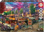 Puzzle - Educa - Bicycles In Amsterdam - 6000 Pieces - 156 X 107 Cm - From 15 Years Old
