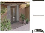 Vidaxl Tettoia Per Porte Nera 400X100 Cm In Policarbonato - Tende Da Sole