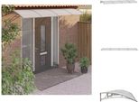 Vidaxl Tettoia Per Porte Grigio 350X100 Cm In Policarbonato - Tende Da Sole