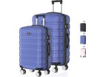 Voyagoux® Revelation - Set Di Valigie Da Viaggio M/L - Valigia - 2 Pezzi - Valigia Da Viaggio Con Ruote - Blu - Chiusura Tsa