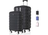 Voyagoux® Revelation - Set Di Valigie Da Viaggio M/L - Valigia - 2 Pezzi - Valigia Da Viaggio Con Ruote - Nero - Chiusura Tsa