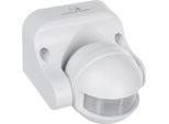 Rilevatore Di Movimento Pir Sensore Crepuscolare Infrarossi IP44 Bianco Portata 12M Carico Massimo 800/1200W MCE358 W