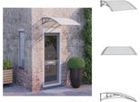 Vidaxl Tettoia Per Porte Grigio E Trasparente 100X80 Cm In Policarbonato - Tende Da Sole