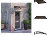 Vidaxl Tettoia Per Porta Nera 100X80 Cm In Policarbonato - Tende Da Sole