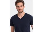 Ombre Clothing T-Shirt Uomo A Maniche Corte Heman Navy L